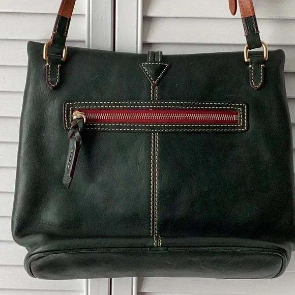 Dooney & Bourke Forest Green Leather Bag - Picture 3 of 7